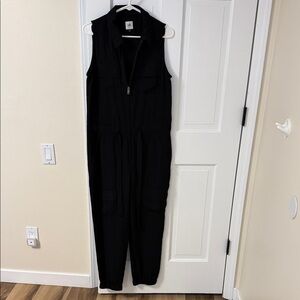 CAbi Classic Black Zip-Up Jumpsuit